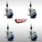 Service Caster 3'' SS Blue Poly Swivel 7/8'' Expanding Stem Caster Set with Brake, 4PK SCC-SSEX20S314-PPUB-BLUE-TLB-78-4 - alternate 2